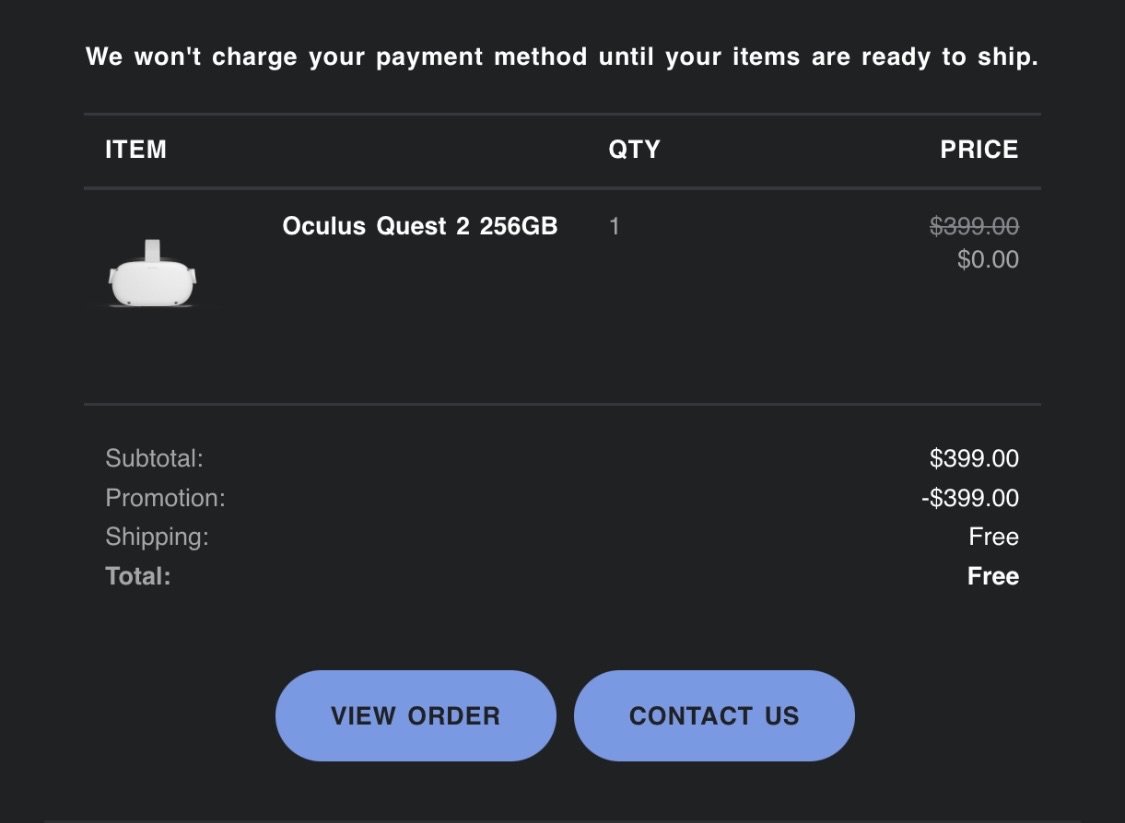 Member's got the loop on how to get a FREE Oculus Quest 2 right before Christmas👀 Still not in the group and want to be apart of more price errors like these? Memberships available at solacenotify.com