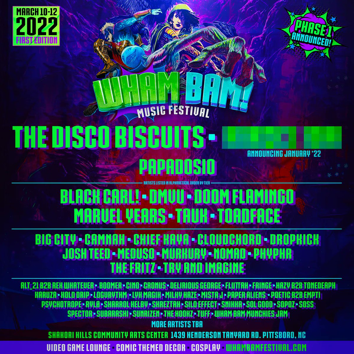sunrizentunes's tweet photo. Wham Bam Phase 1 Lineup is LIVE. Very excited to be a part of this unique event 🗯️ https://t.co/wxk0m9PEI5