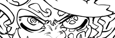 redrawing demon zoro to accompany these luff + snaj tat comms :3c