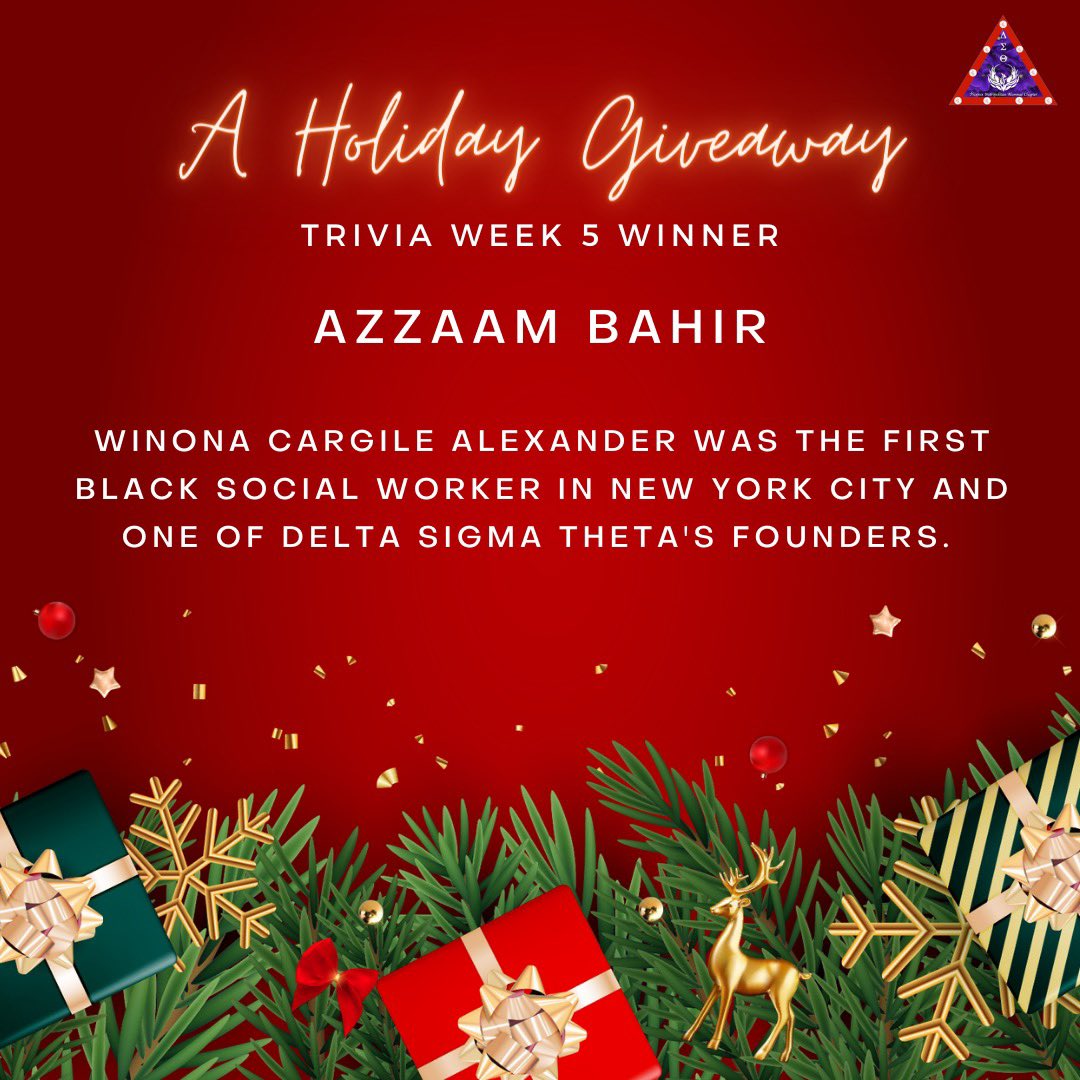 Hello Friends and Family! PMAC would like to announce the fifth winner for our Holiday Giveaway⭐️

You have won a pair of Apple Air Pods! 🎁 Please send your mailing address to communications@dstphoenixalumnae.org♥️

2 more weeks left!🎄