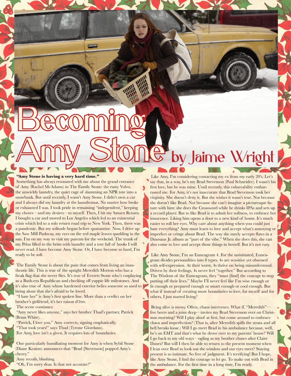 Errands Quarterly (@errandsmagazine) on Twitter photo ❄️“I have become Amy Stone. Or, I have become so hard, I’m ready to be soft.”
@wrightmachine on #TheFamilyStone’s youngest sister, Amy, to soften your edges this Christmas.🎄
The holiday volume benefits <a href="/TransHousingCo/">Trans Housing Coalition</a>, link to donate in our bio💞 ❄️“I have become Amy Stone. Or, I have become so hard, I’m ready to be soft.”
@wrightmachine on #TheFamilyStone’s youngest sister, Amy, to soften your edges this Christmas.🎄
The holiday volume benefits <a href="/TransHousingCo/">Trans Housing Coalition</a>, link to donate in our bio💞