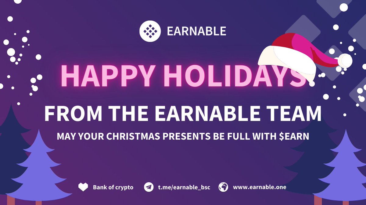 StratDEFI's tweet photo. The Earnable team wishes you a wonderful Christmas this weekend. May your Christmas be filled with $EARN! ๐๐
Will you be talking crypto with friends or family this weekend? ๐ฌ
#Earnable #EARN #bankofcrypto #BSCGems #BSC https://t.co/1PbqYwIlqn