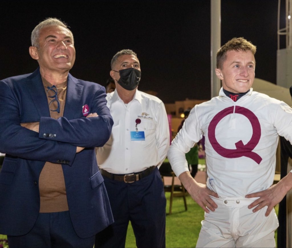 TomMarquand's tweet photo. Great trip to Qatar ahead of Christmas winning the Qatar Oaks aboard Kadapul, and also another winner aboard Perfect Empire for @Alwasmiyahstud ✌️🇶🇦🏆 https://t.co/kwiRSP0nUI