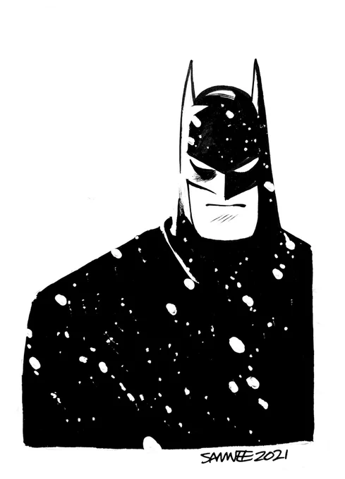 Had to squeeze one more BATMAN drawing before the year's out. 
Hope you're all enjoying the holidays so far ❄️🦇 