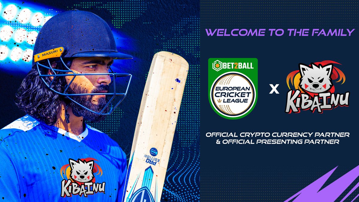 European Cricket will proudly partner with cryptocurrency coin @KibalnuKiba  for the next edition of the European Cricket League to be staged from Feb 7  to March 18 in Malaga! Welcome to the