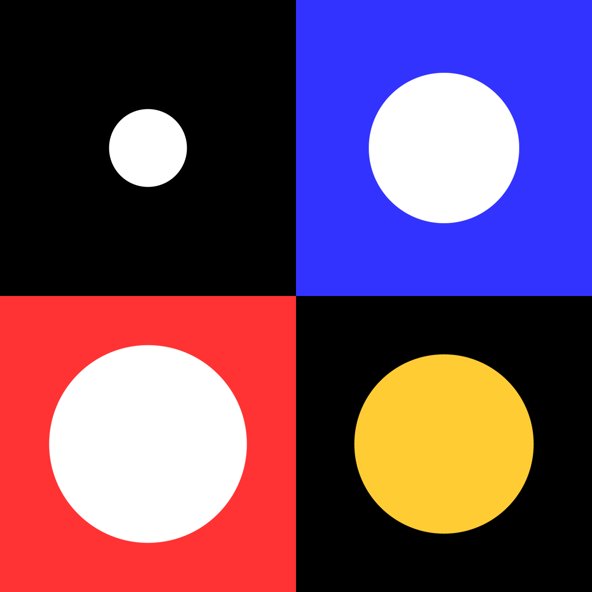 redparisarts's tweet photo. Working on the last piece of "Mass Collection," and I just got to wondering: was there ever any explanation (ha!) of why Red and Blue are backgrounds, but Yellow is on a black background, just like White? Would love to hear your thoughts. #MergeByPak https://t.co/tao0diJiSU