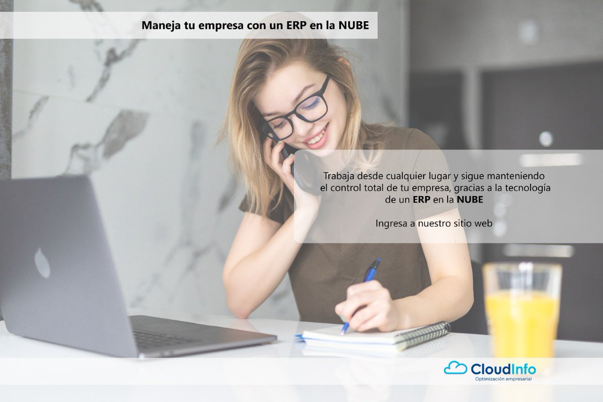 Sigue trabajando desde cualquier lugar con la tecnología ERP en la NUBE
Ingresa a: cloudinfo.mx
#CloudInfo #ERP #Acumatica #empresario #ExitoEmpresarial #Consultoria #finanzas #cloudinfoerp #homeoffice