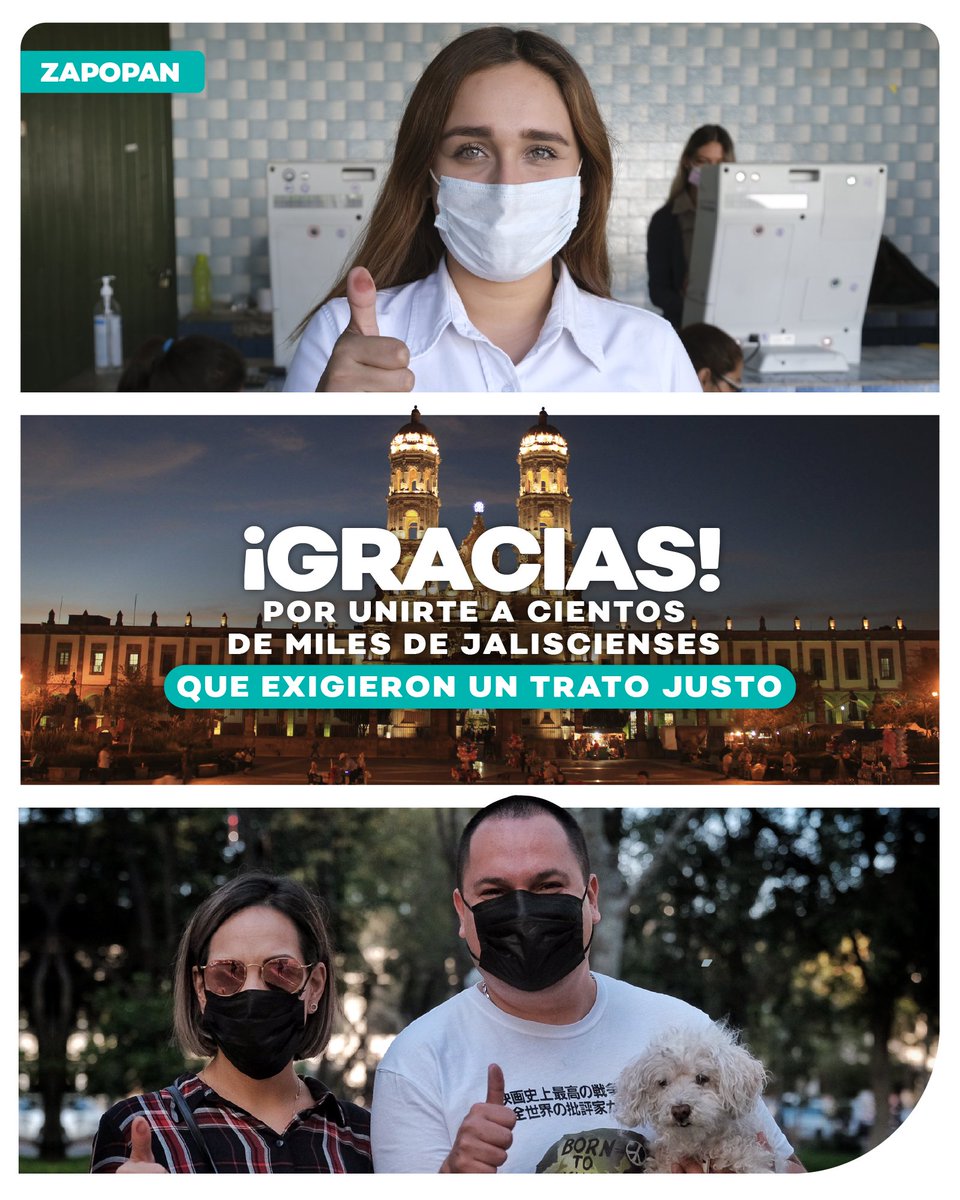 En su momento pedimos la participación de las y los zapopanos en la consulta sobre el #PactoFiscal y ahora queremos agradecerles porque, con sus opiniones, somos ejemplo a nivel nacional. 
¡Gracias a los cientos de miles que se sumaron a este histórico ejercicio democrático!