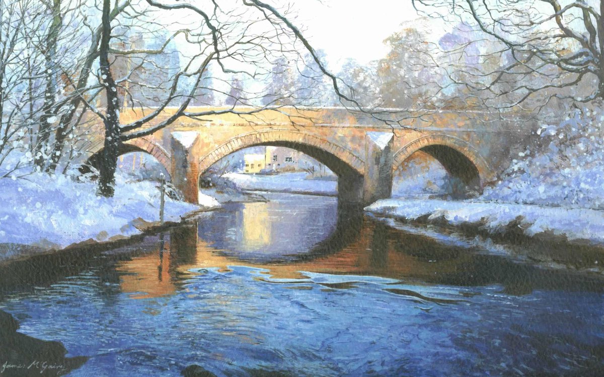 JamesMcgairyart's tweet photo. Winter snowfall. Acrylic on streched cold pressed paper. #painting #landscapepainting #originalart #snow  #NorthYorkMoors #Yorkshire https://t.co/1h5Z5a5Oai
