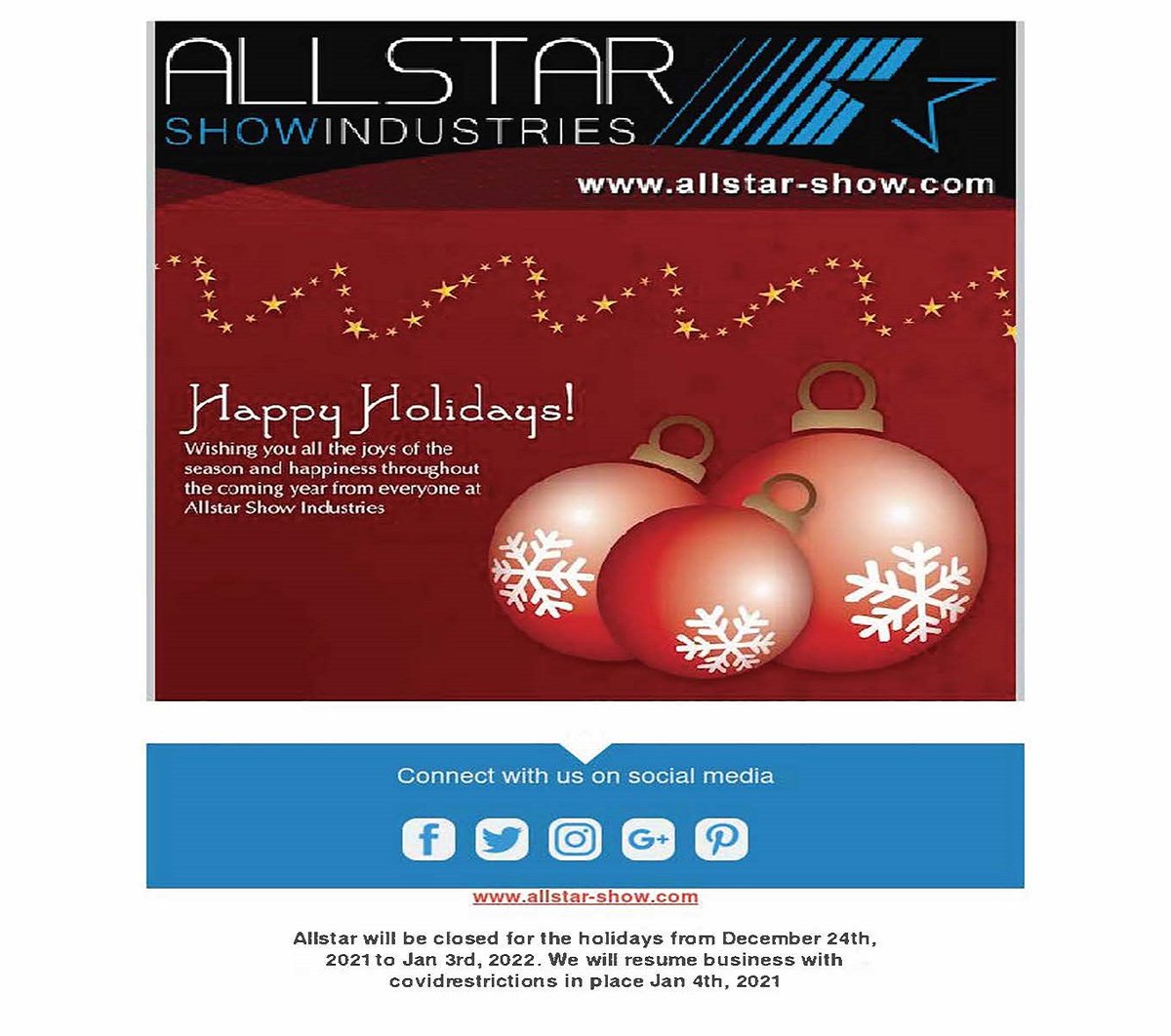 Wishing everyone the best this holiday season.