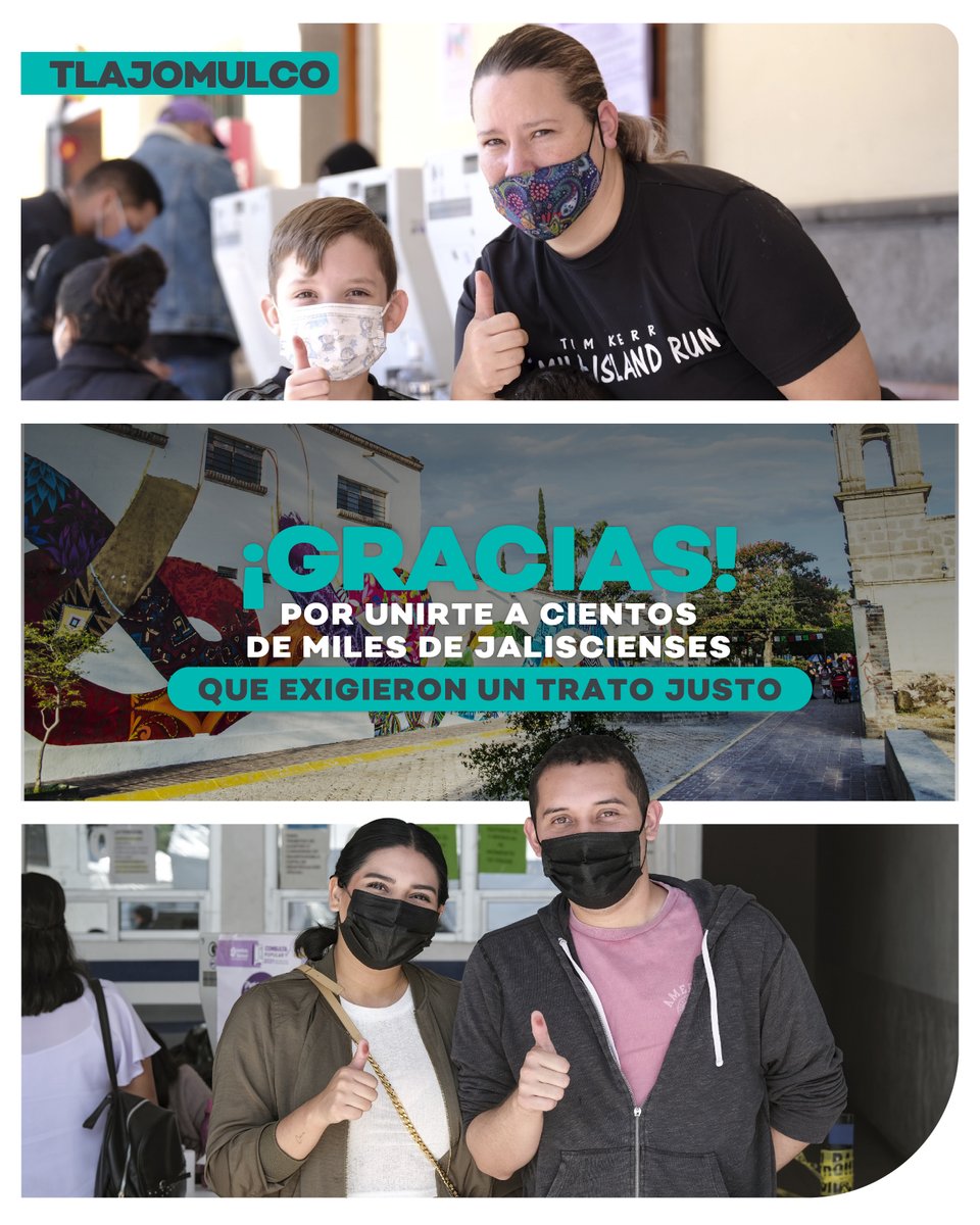 Muchas gracias a las y los jaliscienses que se sumaron y participaron en la consulta sobre el #PactoFiscal. 
¡Gracias! Porque con su apoyo, hoy somos la segunda consulta local más exitosa en la historia de México. ¡Gracias, Tlajomulco!