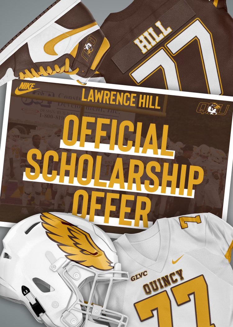 Extremely blessed to receive an offer from Quincy university @QUFootball