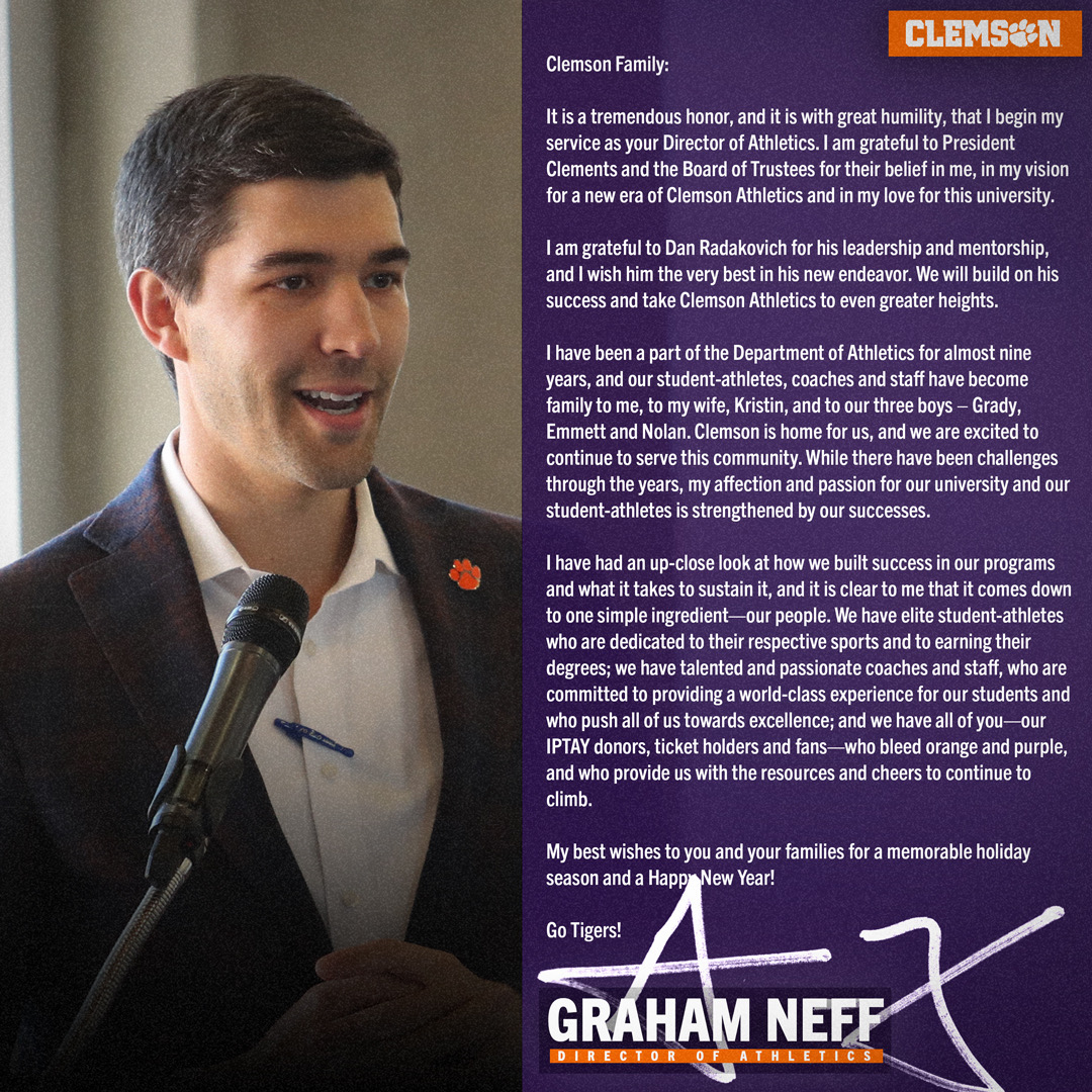 GrahamNeff's tweet photo. This is Clemson. https://t.co/AK8iJtVXi4