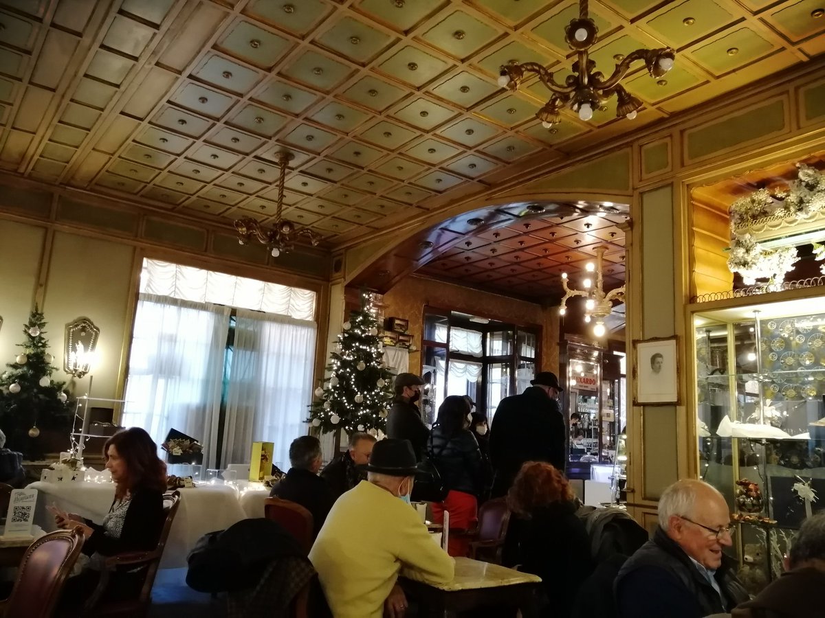 velvetsecret80's tweet photo. Caffè #Arione best #chocolate and #cuneesi (meaning the sweets) in #Cuneo https://t.co/S43xYbs6ud