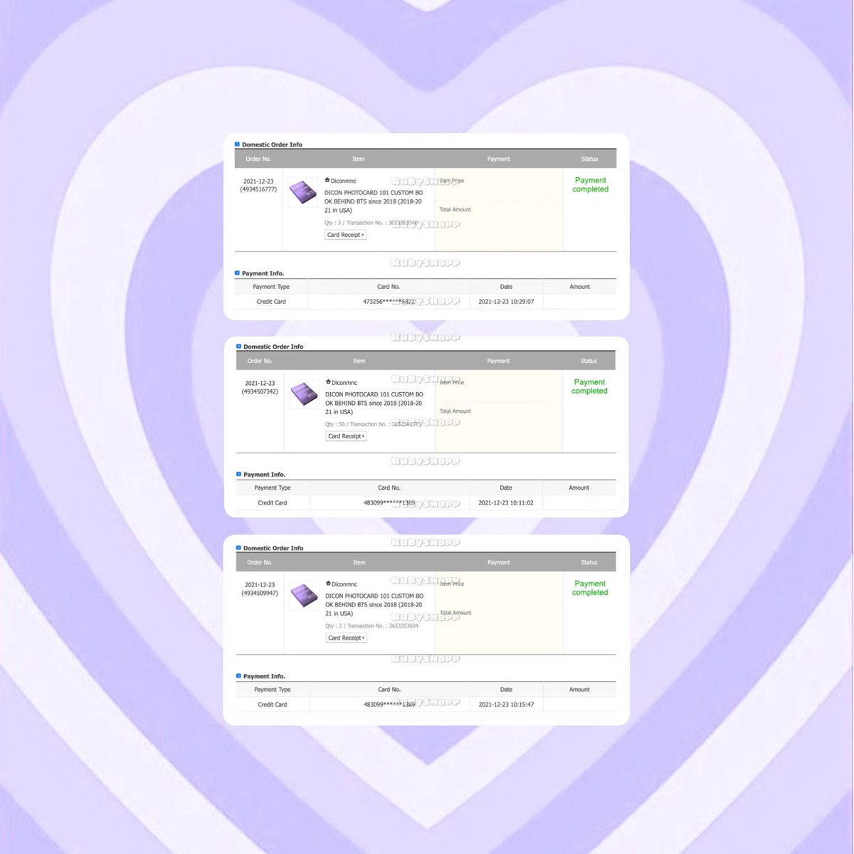 rubyshopp_'s tweet photo. DICON ญาดากดให้เเล้ว55เซทนะคะ เด่วพรุ่งนี้มากดให้เพิ่มน้า #rubyupdate_ ʕ•ᴥ•ʔ♡︎ https://t.co/tWyNvrQbjE