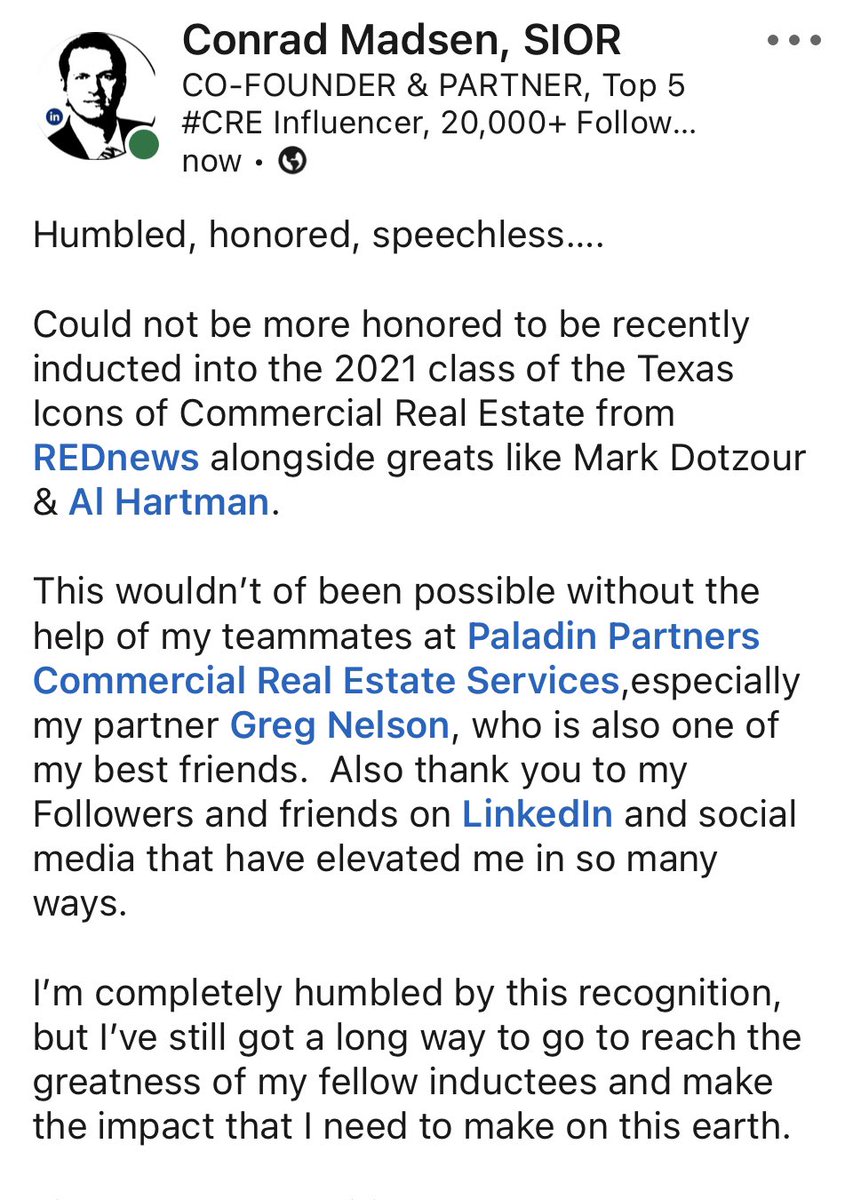 ConradMadsen's tweet photo. Humbled…
#RealEstate #commercialrealestate #cre #Texas #dallas #makedallasgreatagain https://t.co/2amUCZgAci