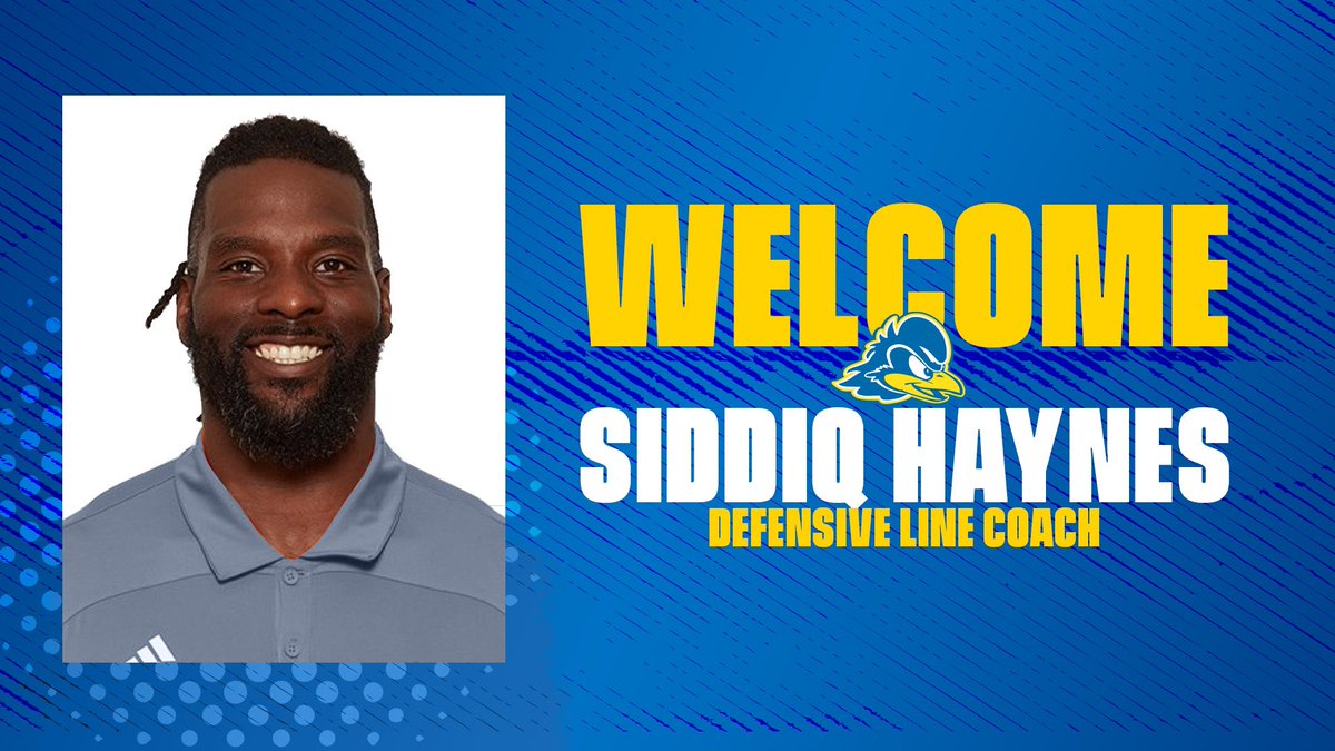 Delaware Football (@delaware_fb) on Twitter photo Our new D-Line coach is no stranger to Newark. Please join us in welcoming back <a href="/CoachSiddiq/">Coach Haynes</a>!!
#BleedBlue302 | #BlueHens Our new D-Line coach is no stranger to Newark. Please join us in welcoming back <a href="/CoachSiddiq/">Coach Haynes</a>!!
#BleedBlue302 | #BlueHens