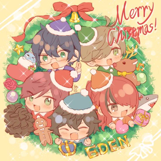 メリクリ🎄 #AXIART #イロ絵す #まめねことレオス #絵バンス #レインの依頼書 