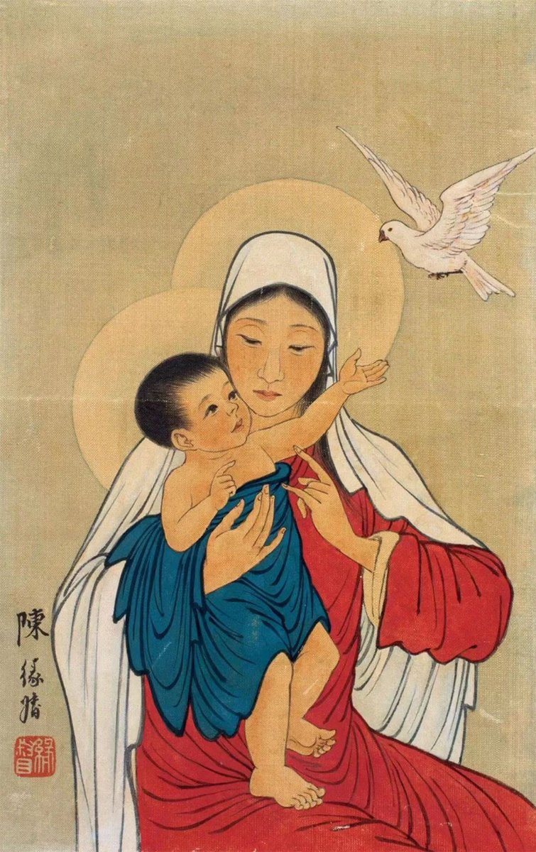 tingguowrites's tweet photo. Something for #Christmas: The Republican-era Christian art school of Fu Jen Catholic University of Peking 輔仁民國天主教畫派: https://t.co/tna60yDqKF 

More on Christian art of that era &amp; historical Fu Jen: https://t.co/ZNVRO23mml https://t.co/PlH8sRW73C