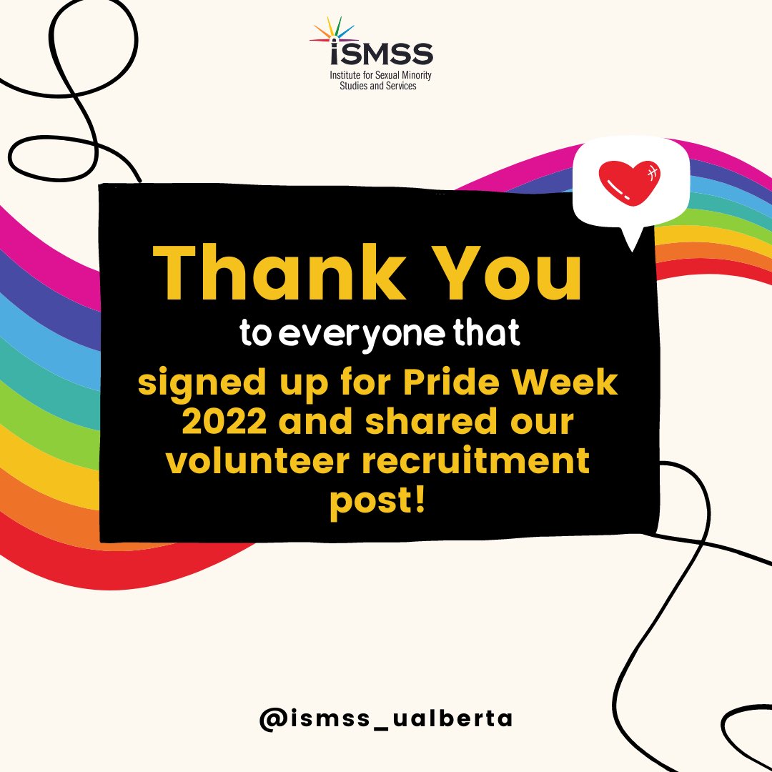fyrefly_ua's tweet photo. Thank you to everyone that signed up for Pride Week 2022 and shared our volunteer recruitment post. We’re so grateful (and excited!)
#ualbertaprideweek #ismss #ualberta #2slgbtq https://t.co/KM7Qx8rGi2