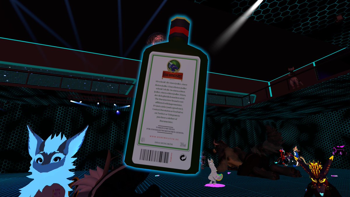 ChevronTheWolf's tweet photo. @HexFurryFest #hff4 The dirty secrets of @burutatsu 's Burumeister! <3 Have a drink! @FexDaFox is a glowstick master! Watch where you stick your hands! https://t.co/VWPZ8urZhh