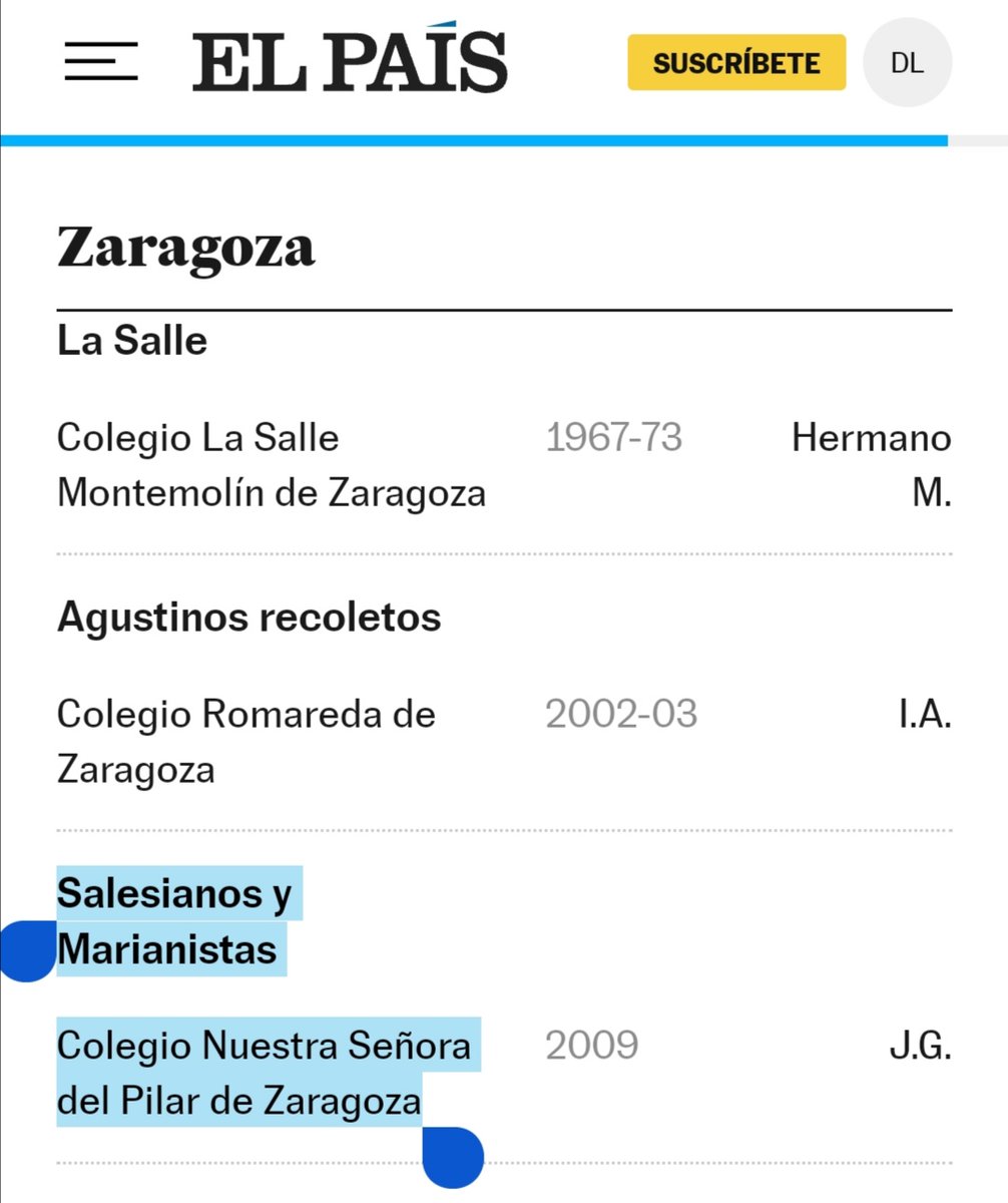 Buenas! <a href="/marianistas_zgz/">MARIANISTAS ZGZ</a>. Estaba mirando cosas por Internet y os he encontrado por aquí. Qué pasa con esto?
elpais.com/sociedad/2021-…