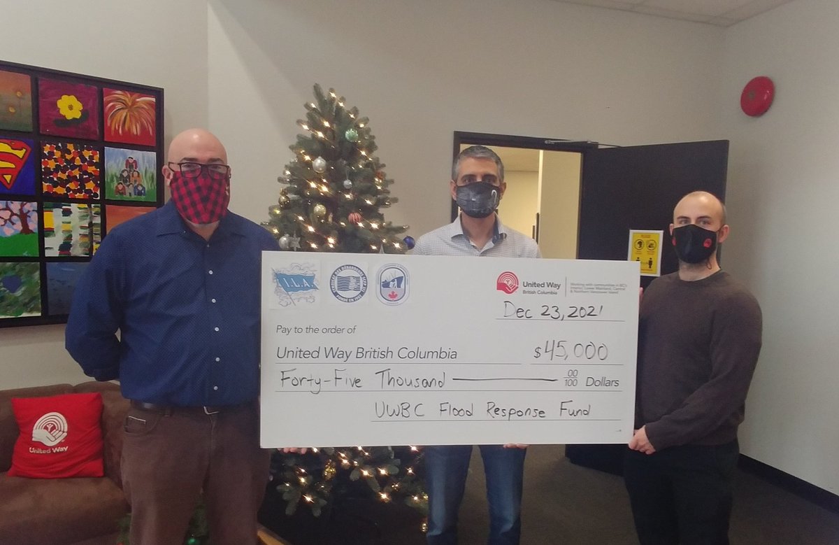 NealAdolph1's tweet photo. Huge thank you to the Canadian Maritime Workers Council for their $45,000 contribution to the @uwbclm BC Flood Response Fund. This is going to help us support immediate needs and build recovery with community. @ILWUCanada #SCFP375 @ILAUnion #SolidarityForever @LabourUnited https://t.co/4CIxv82ONR