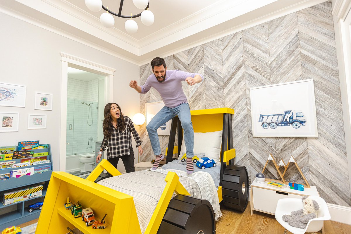 I can finally show you the twins Nursery!!! Thank you to <a href="/AtHome/">At Home with Linda & Drew Scott</a> for making it everything I dreamed of and more! And an extra special thank you to <a href="/MrDrewScott/">Drew Scott</a> for keeping my sons obsessions with trucks alive. <a href="/Wayfair/">Wayfair.com</a> Watch the video here!!! - youtu.be/Pxo2ogHCFkk