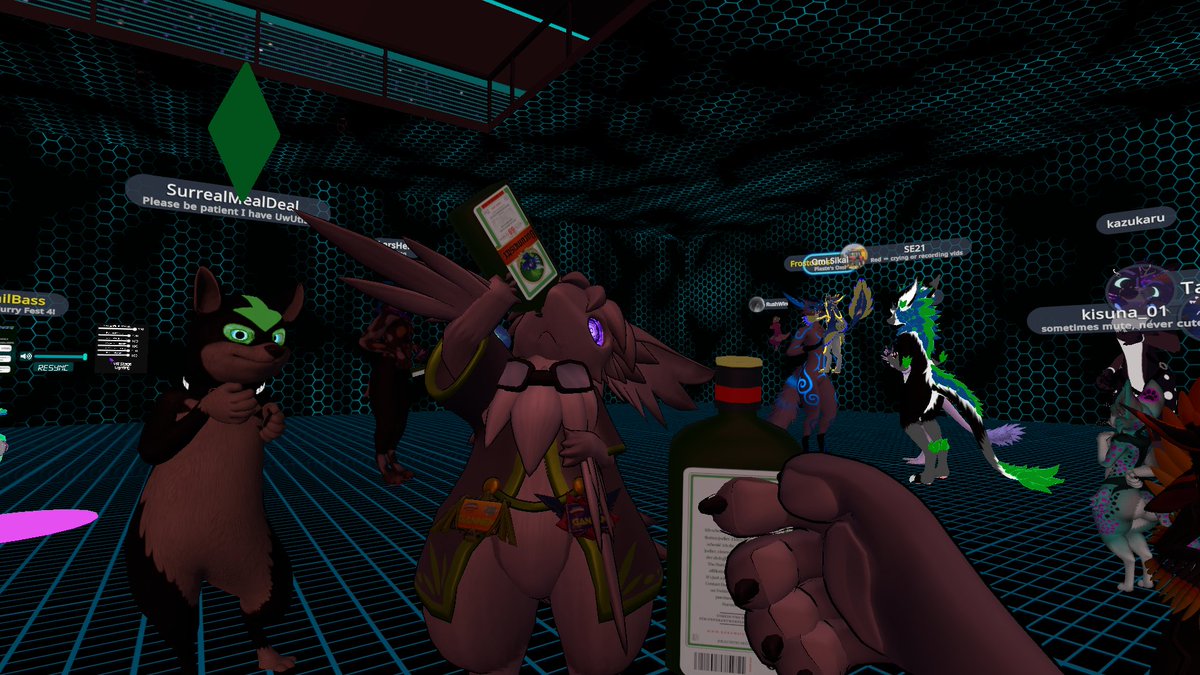 ChevronTheWolf's tweet photo. @HexFurryFest #hff4 Having fun with rikkors over @burutatsu 's burumeister at Hex Furry Fest 4! @Gannen16 https://t.co/ffB17h8e5p