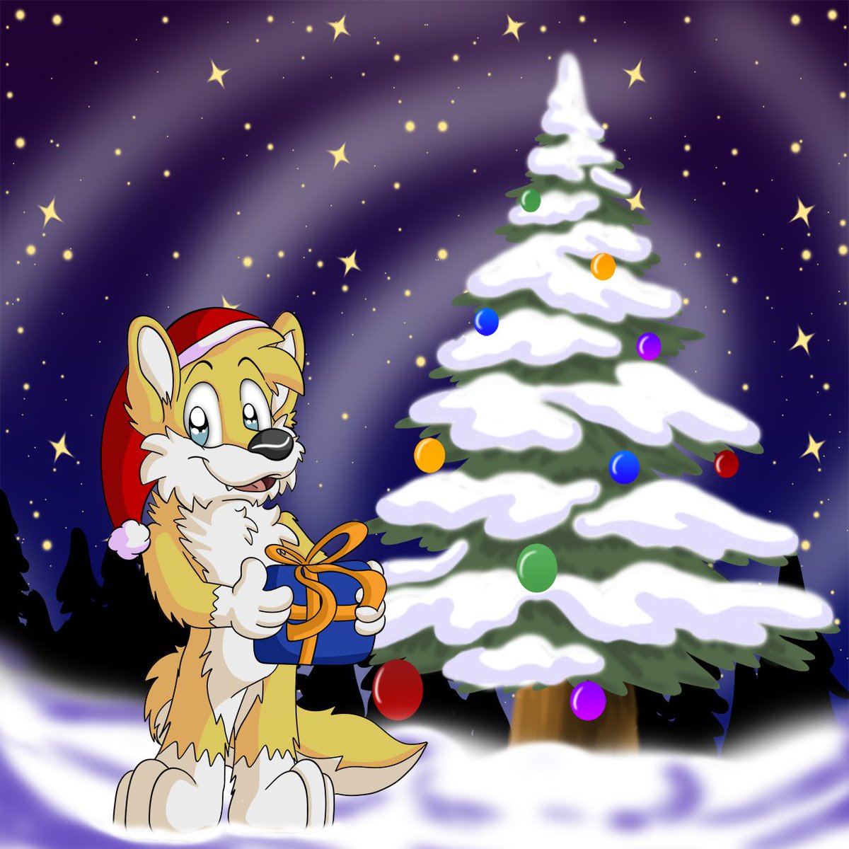 Nuuk Christmas Card

Happy holiday wishes from a happy polarwolf :D

Christmas card I did for @NuukPolarwolf