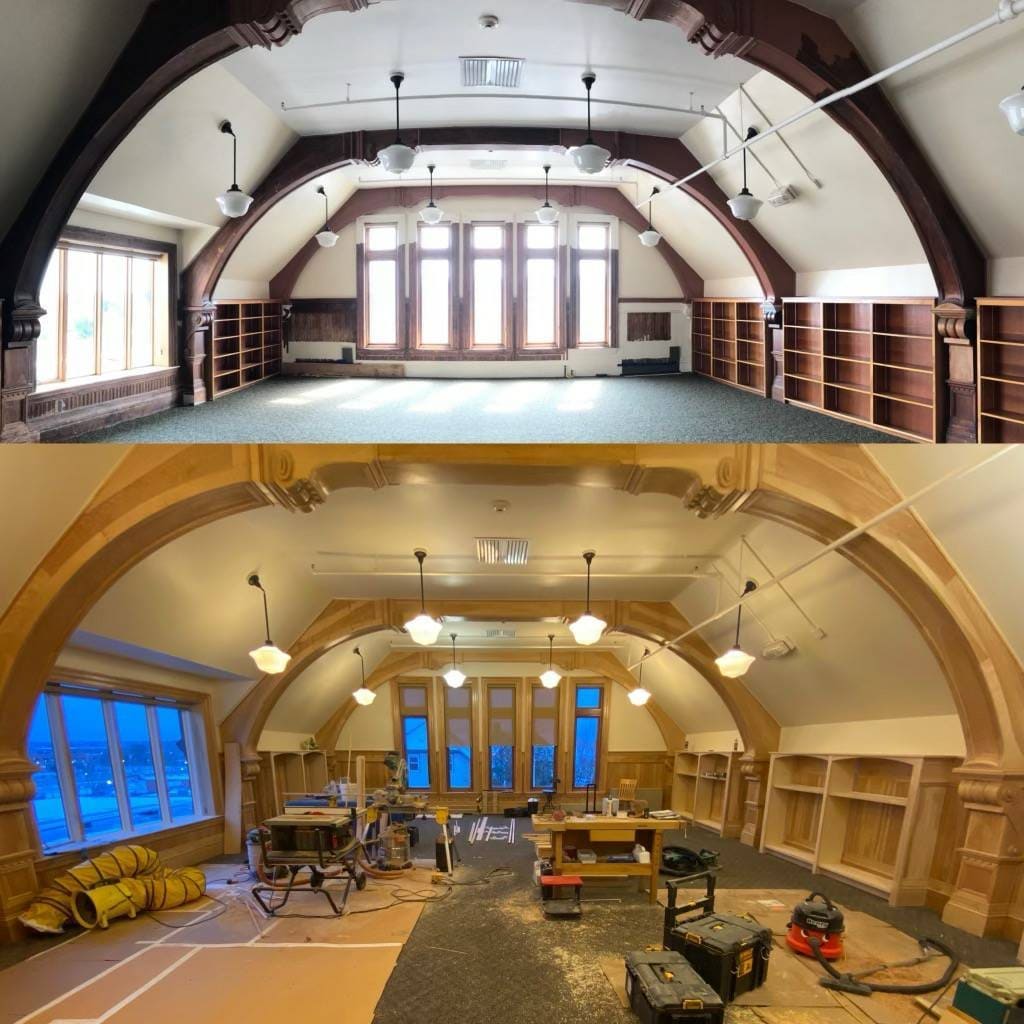 wtvllibrary's tweet photo. Almost there. #renovations #revitalizing #WatervillePublicLibrary https://t.co/xVESVdWfzH