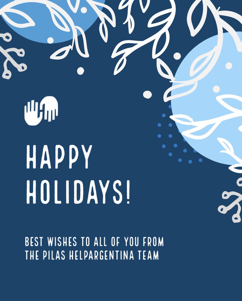 💫 Happy Holidays from the entire team at PILAS HelpArgentina

Best wishes !
________

✨ En nombre de todos los que formamos parte de <a href="/HelpArgentina/">HelpArgentina</a> les deseamos unas muy felices fiestas.
 
¡Muchas gracias por acompañarnos en este 2021!