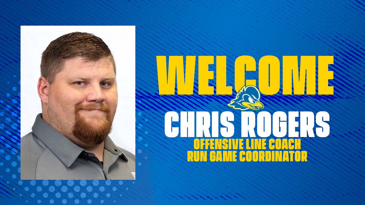 Delaware Football (@delaware_fb) on Twitter photo The success that our new O-Line coach has had over the past few seasons is unmatched. Please join us in welcoming <a href="/CoachRogers57/">Coach Rogers</a> to Newark!
#BleedBlue302 | #BlueHens The success that our new O-Line coach has had over the past few seasons is unmatched. Please join us in welcoming <a href="/CoachRogers57/">Coach Rogers</a> to Newark!
#BleedBlue302 | #BlueHens