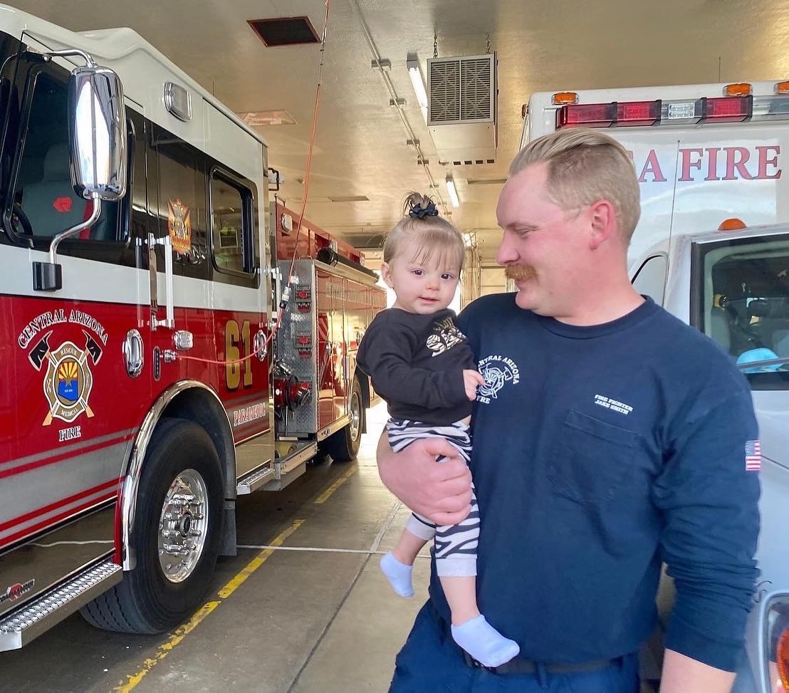 centralazfire's tweet photo. As first responders, we routinely see the stuff of nightmares, but we’re also able to play a part in some incredible miracles. 

On 8/20/2021, #CAFMA Engine 61 was called to a #ChinoValley house because Lily, at the time only 8-months, was in cardiac arrest/respiratory distress. https://t.co/e0vGxkWjYn