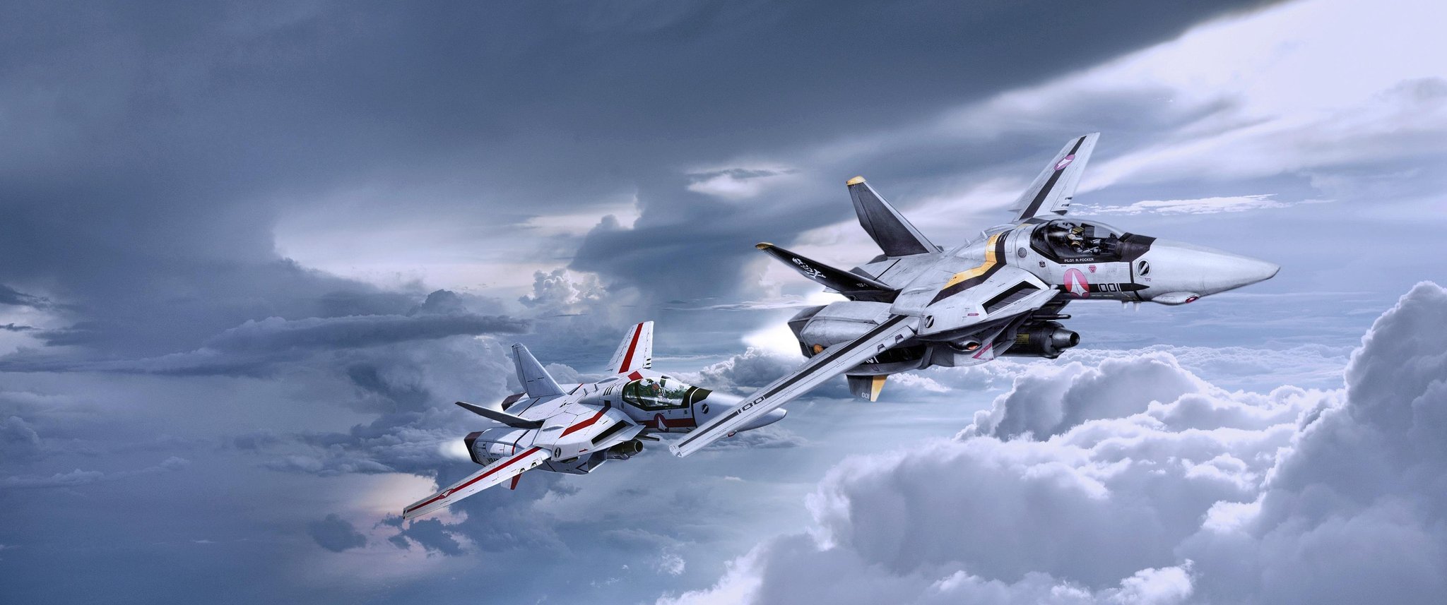 Twitter 上的 ゆい奈 Rt Yui1107 3440x1440原寸壁紙用特大号 T Co 2ofc8sltmc 超時空要塞 マクロス 雲海を超えて ロイ フォッカーのvf 1s バルキリー 輝のvf 1jが必死に先輩の後を追い 二機編隊のエレメント 超時空要塞マ Twitter