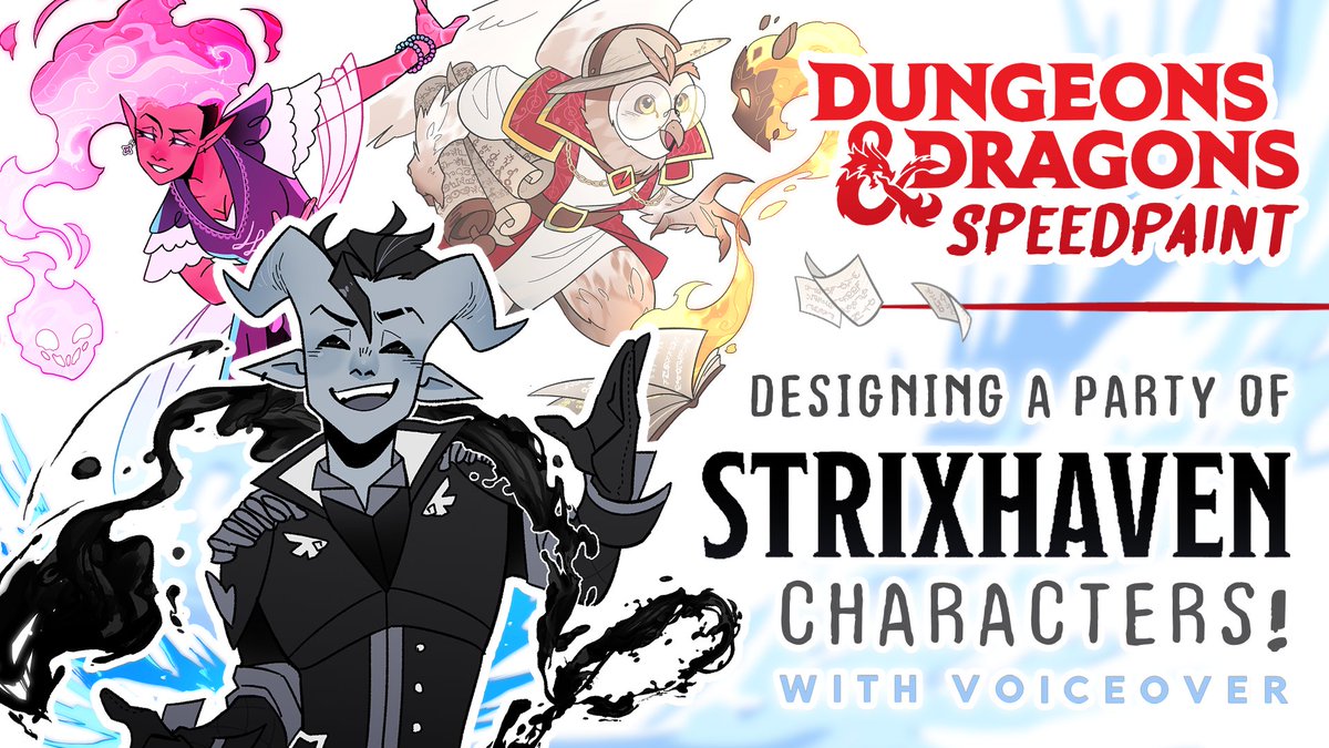 🎲New Video!🎲

This week – thanks to @Wizards_DnD – I'm getting back into the swing of speedpainting by taking a deep-dive into the newest addition to the world of #DungeonsandDragons ! 📖

"Character Class is in Session! | #Strixhaven SPEEDPAINT"

link: https://t.co/aBkcwbYWlj 