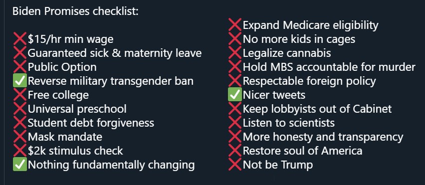 Gritty20202's tweet image. Except the one he made to donors.