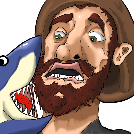 OrionhartLive's tweet photo. #EmoteDrive (9/22) Aye, with a side-eye at a shark, @SharkandTall do be lookin' like a landlubber.
#Gartists #Art #EmoteDrive https://t.co/v1wvmUYJAL