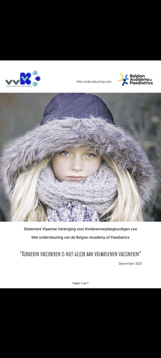 #statement #vaccinatie kinderen. 
"Kinderen vaccineren is niet gelijk aan volwassenen vaccineren" 
#baop #vvkv