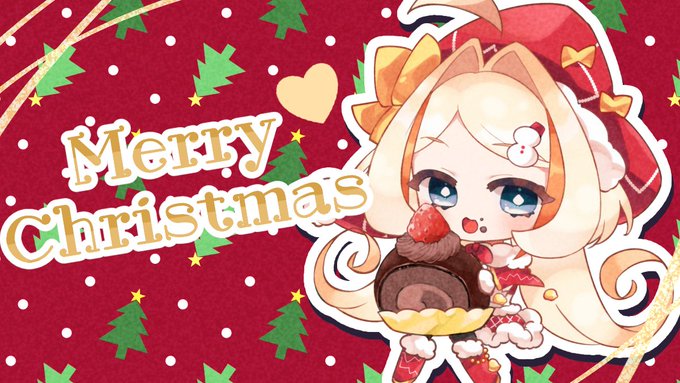 おはつつ～!クリスマスイラストが2枚とも出来たの～!一枚目はクリスマスカード風にしてみたよ～!みにつつかはケーキを食べるのがお仕事なので、今日と明日はいっぱいケーキが食べたいですっみんなの一日が良いものになりますよーにっ!#おはようVtuber 
