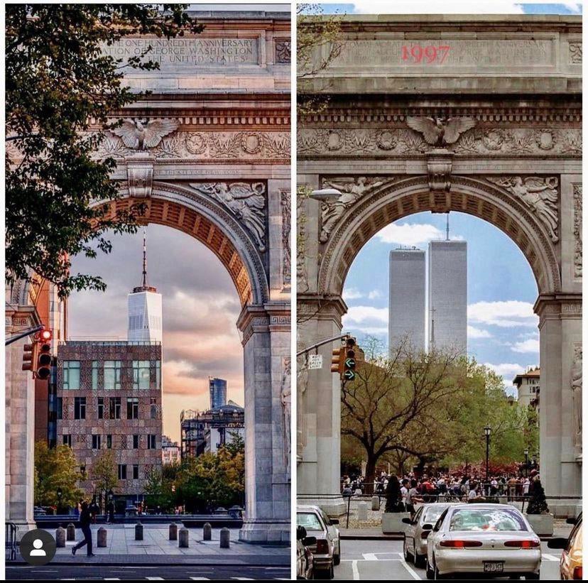 hal2f's tweet image. قوس واشنطن المربع في نيويورك عام 1997