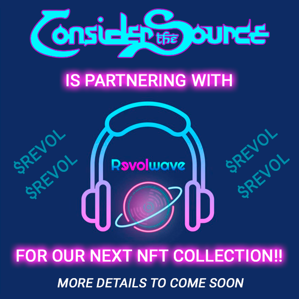 We are currently working on a new NFT collection in collaboration with <a href="/revolwave/">RevolWave.eth</a> &amp; <a href="/mysticunity/">Prav</a>! Revolwave is a new organization that aims to connect artists and musicians via the blockchain by way of NFT's &amp; streaming, check'em out at revolwave.io $REVOL #REVOL