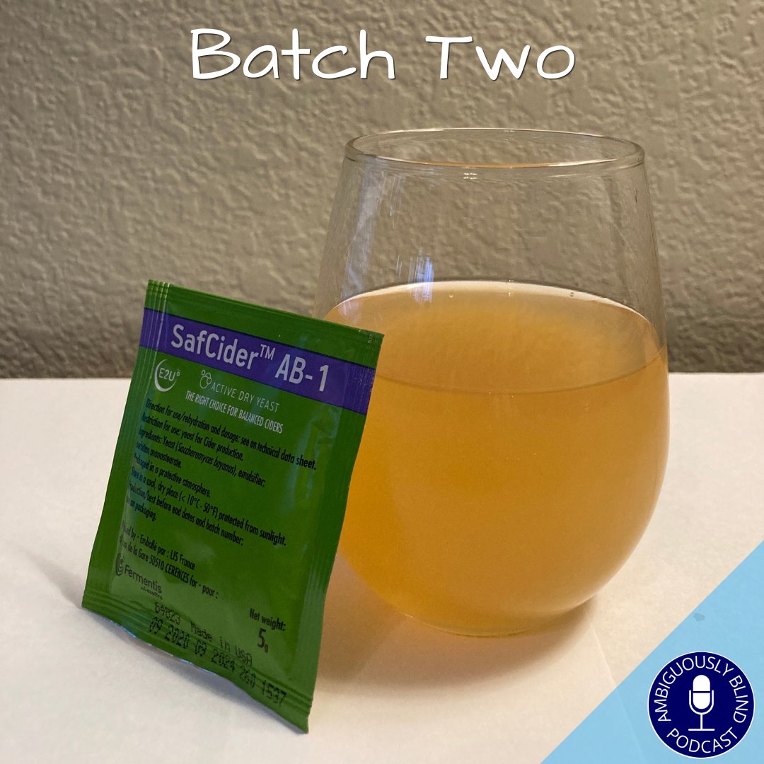 ambblind's tweet photo. The #BrewDads finally made the second batch. Here is what it looks like and the yeast that was used, SafCider AB-1. ๐ป
๐ Tune into the next episode as we discuss the process and taste.
#amblind #podcast #a11y #brew #dad #apple #keg #keezer #beer #tilt #cider #applecider #yeast https://t.co/dnZMYJ8IRC