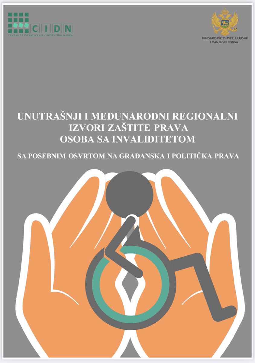 CIDNMNE's tweet photo. 📯 Veoma smo srećni i ponosni što je iz štampe izašla naša publikacija koja se bavi zaštitom osoba sa invaliditetom #OSI. Studija je naročito targetirala njihova građanska i politička prava i rezultat je projekta koji je finansiralo @PravdaCG. 

#PWD #HumanRights #Equality https://t.co/ZyqhMOXCtv