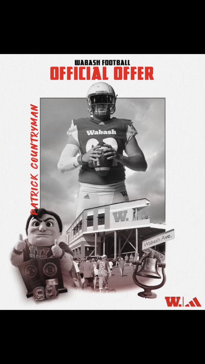 I am very excited to receive my first official offer to continue my academic and athletic career at Wabash College. A big thank you to <a href="/CoachJRiordan/">Joe Riordan</a> <a href="/CoachRidings/">Mike Ridings</a> and <a href="/WabashFB/">Wabash College Football</a> for giving me this opportunity. #WAF