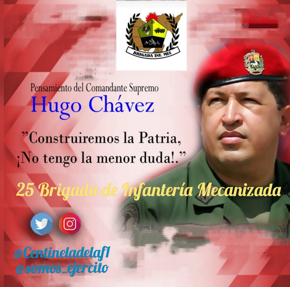 centineladelaf1's tweet photo. #23Dic||#25BrinfMec||#BuenasTardes  compartimos este #PensamientoRevolucionario de nuestro Cmdte Supremo y Eterno @hugochavezfrias 
@somos_ejercito 
@centineladelaf1
#VacunateEvitaElContagio 
#FANB 
#EjercitoBicentenario 
#VacunateContraLaCovid
#YoMeVacuno
#TodosContraLaCovid https://t.co/WtVa5yusj8