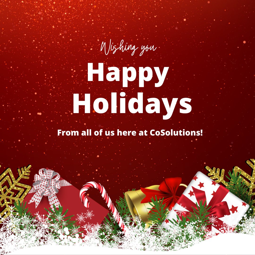 CoSolutionsInc's tweet photo. Happy Holidays! #holiday #govcon #governmentcontracting https://t.co/QVDOk8z8Zg