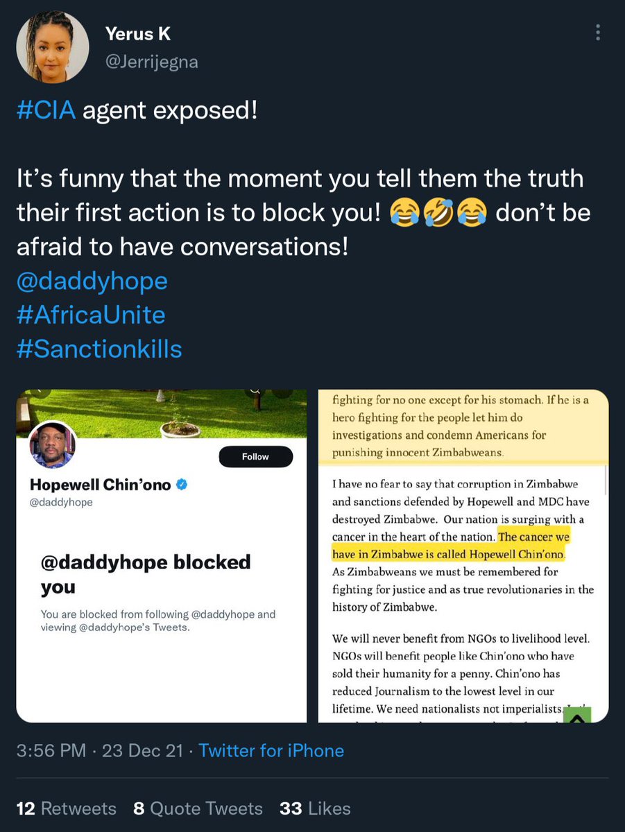 Hopewell Chin’ono tweet media