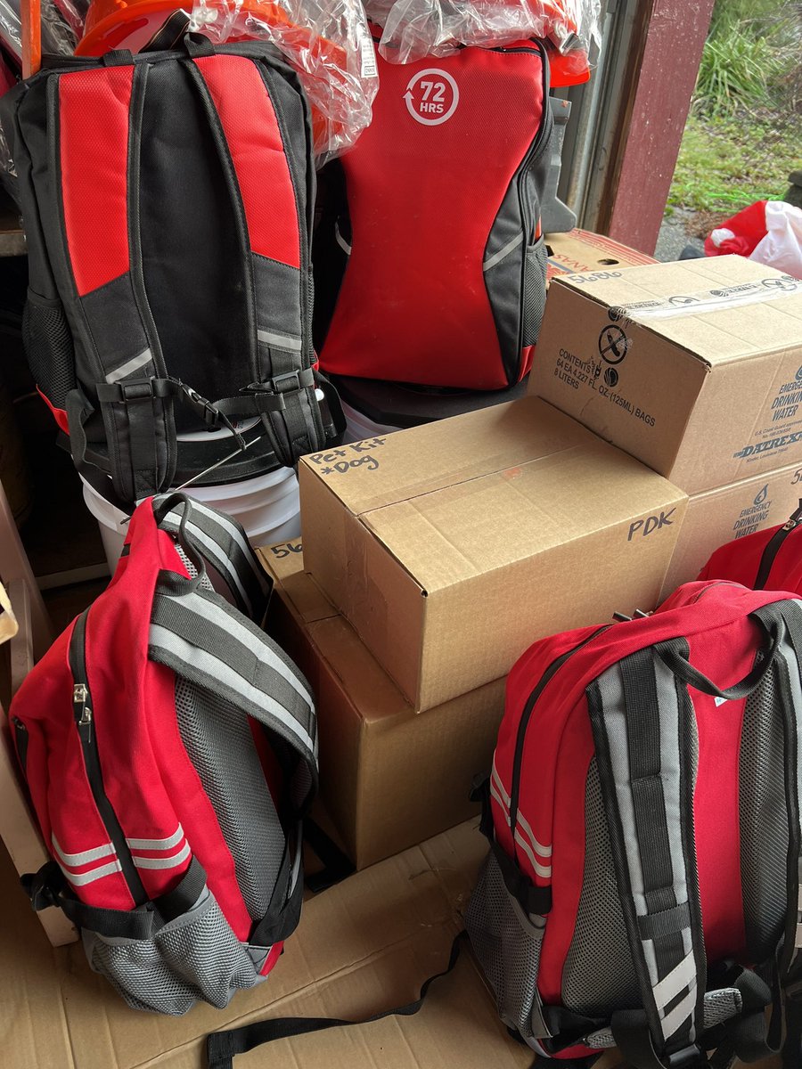 EarthquakeKitca's tweet photo. Massive resupply has arrived.  We are building kits as fast as possible and should have all back orders delivered by Jan 7, with most arriving this week or next.  We thank everyone for their patience as we’ve dealt with a huge rise in demand following the floods and little quake. https://t.co/rEItQzvPuR