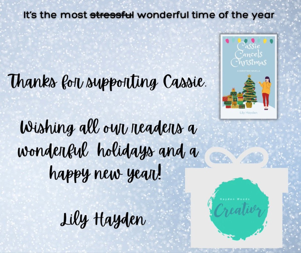 hwoods_creative's tweet photo. 📚Thanks for the amazing support for Cassie this month!

From all of us at Hayden Woods Creative we wish all our readers and families a happy holidays❤️
We will be back with some exciting new projects in 2022 🌍🚀😁🦋
 #newbegginnings #freshstart #backbetterthanever https://t.co/fgpKDQtEFa